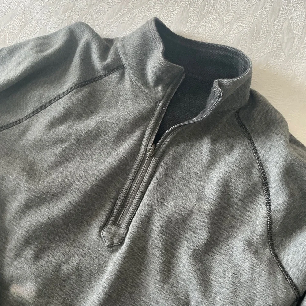 Tommy Bahama Jeans Quarter Zip Pullover Sweater Gray Mens‎ Casual
